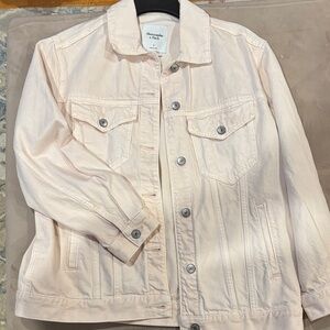 Abercrombie & Fitch Women's Light Pink Denim Jacket